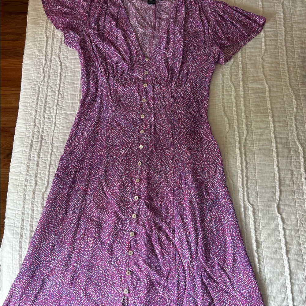 French Connection Purple Midi Dress